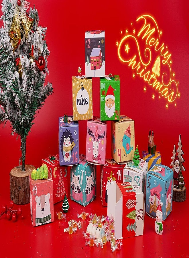 Jaywayang 25 Pcs DIY Christmas Advent Calendar Boxes, 25 Days Cute Advent Countdown Gift Boxes, Christmas Cardboard Empty Number Boxes for Kids and Family, Xmas Holiday Decoration. - Image 3